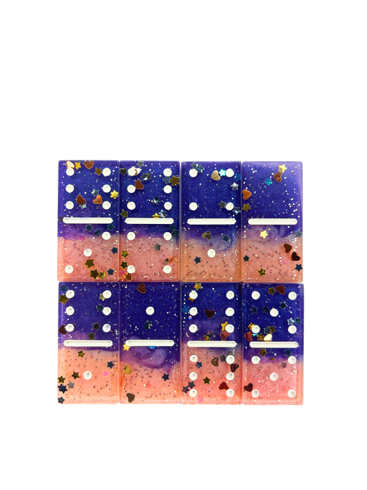 Mini Purple and pink dominoes set